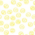 Emoji seamless pattern